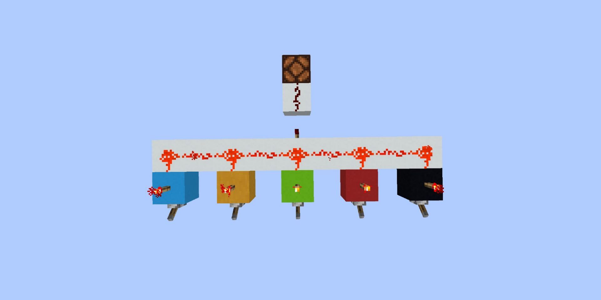 Minecraft - AND gate with five inputs
