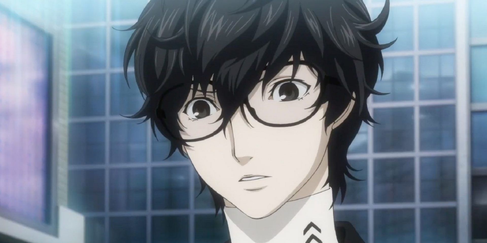 Close-up of Joker From Persona 5 Wearing Glasses