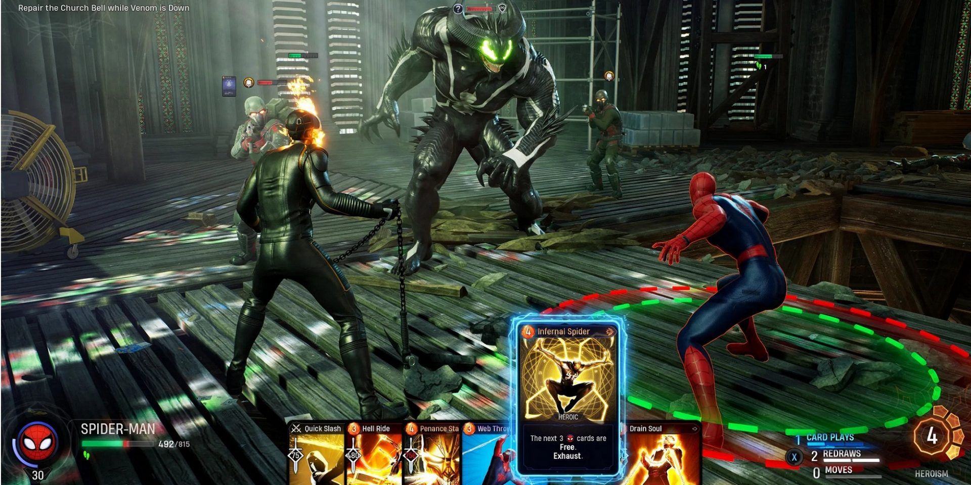 Spiderman Combat Screenshot For Marvel's Midnight Suns