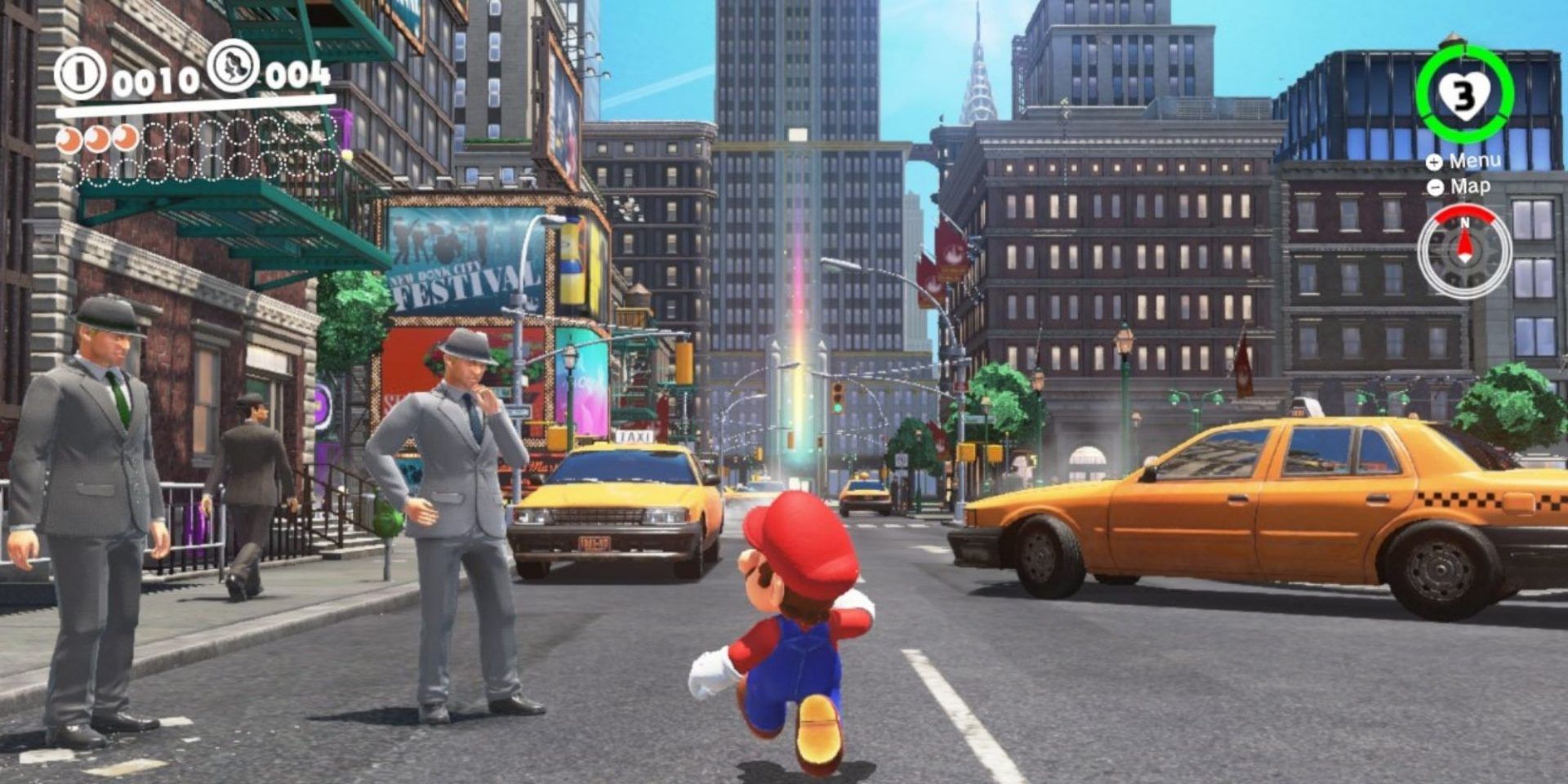 Mario making his way through New Donk City