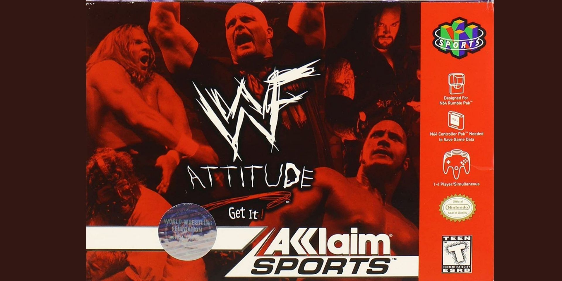 WWF Attitude N64 Box