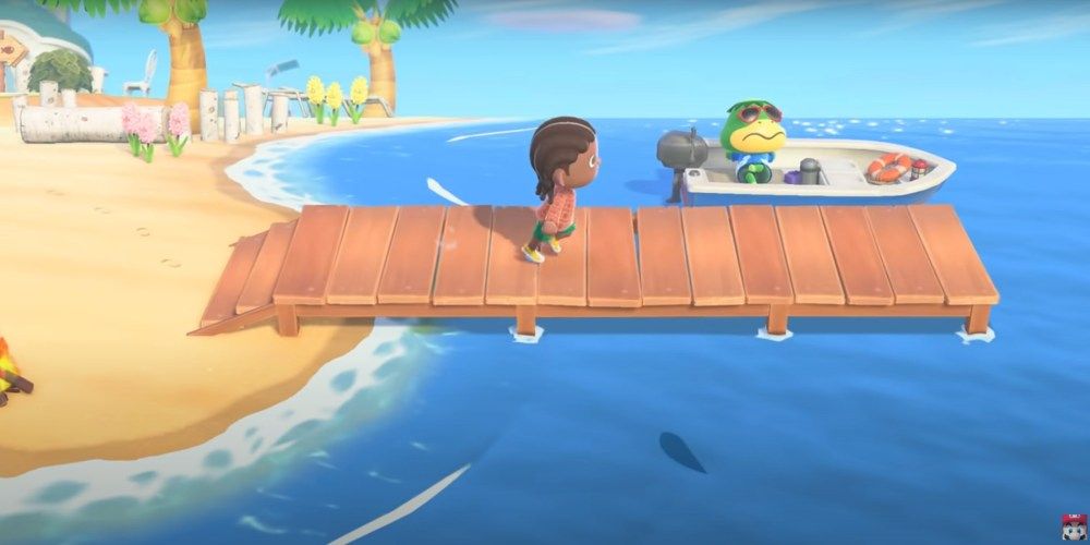 Animal Crossing: New Horizons beach and dock