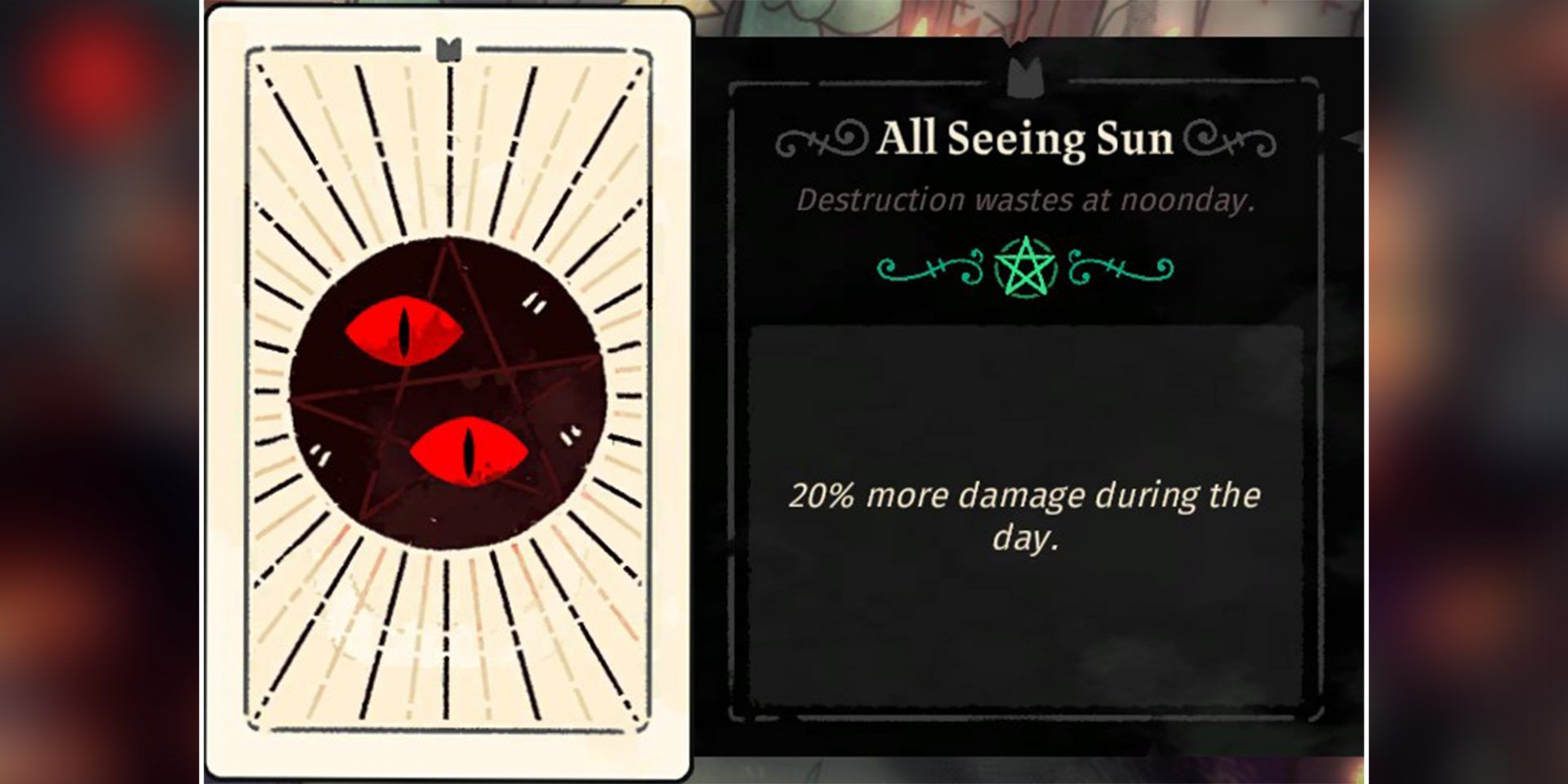 All Seeing Sun Card In Cult Of The Lamb