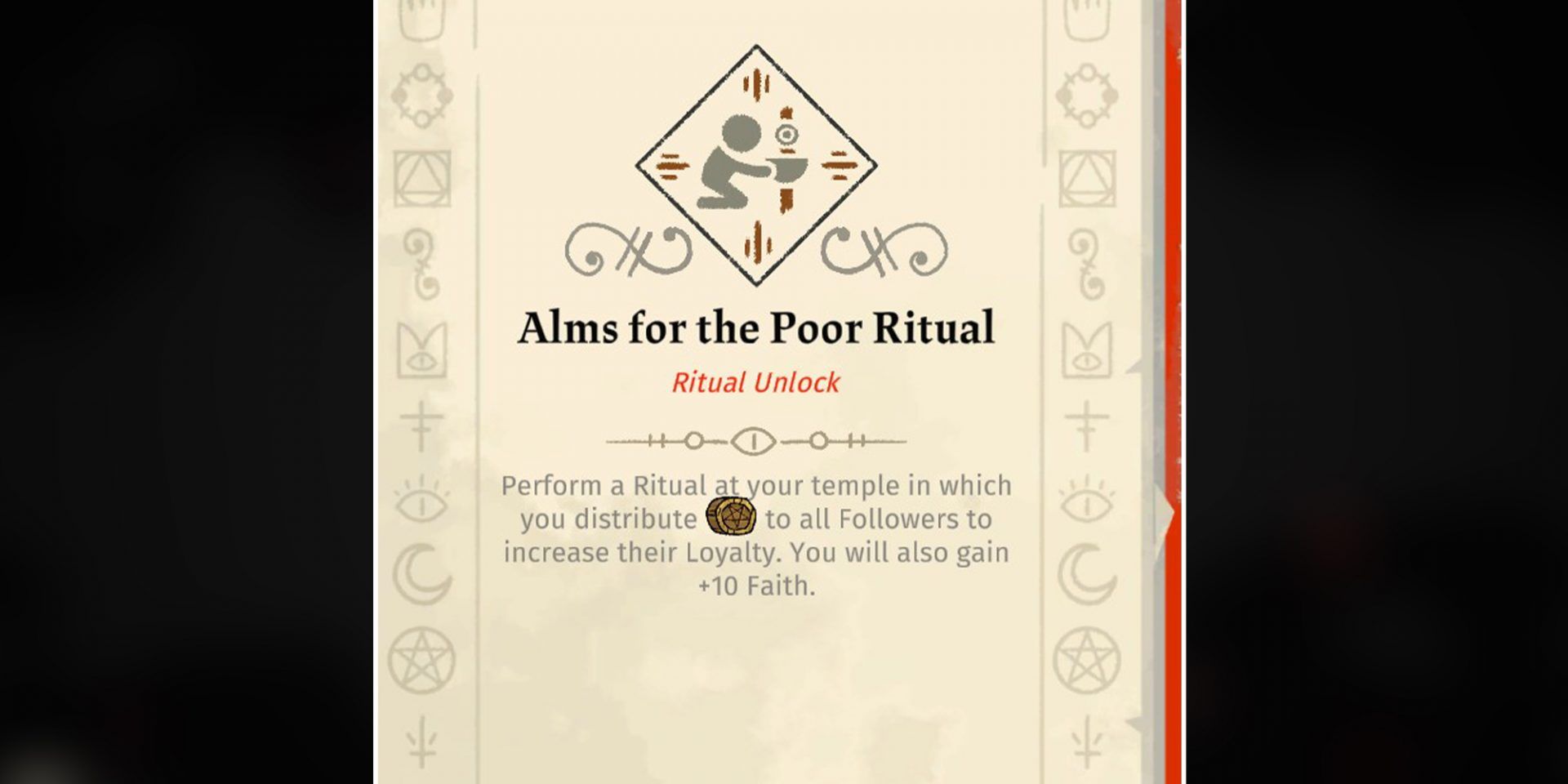 Alms For The Poor Ritual In Cult Of The Lamb