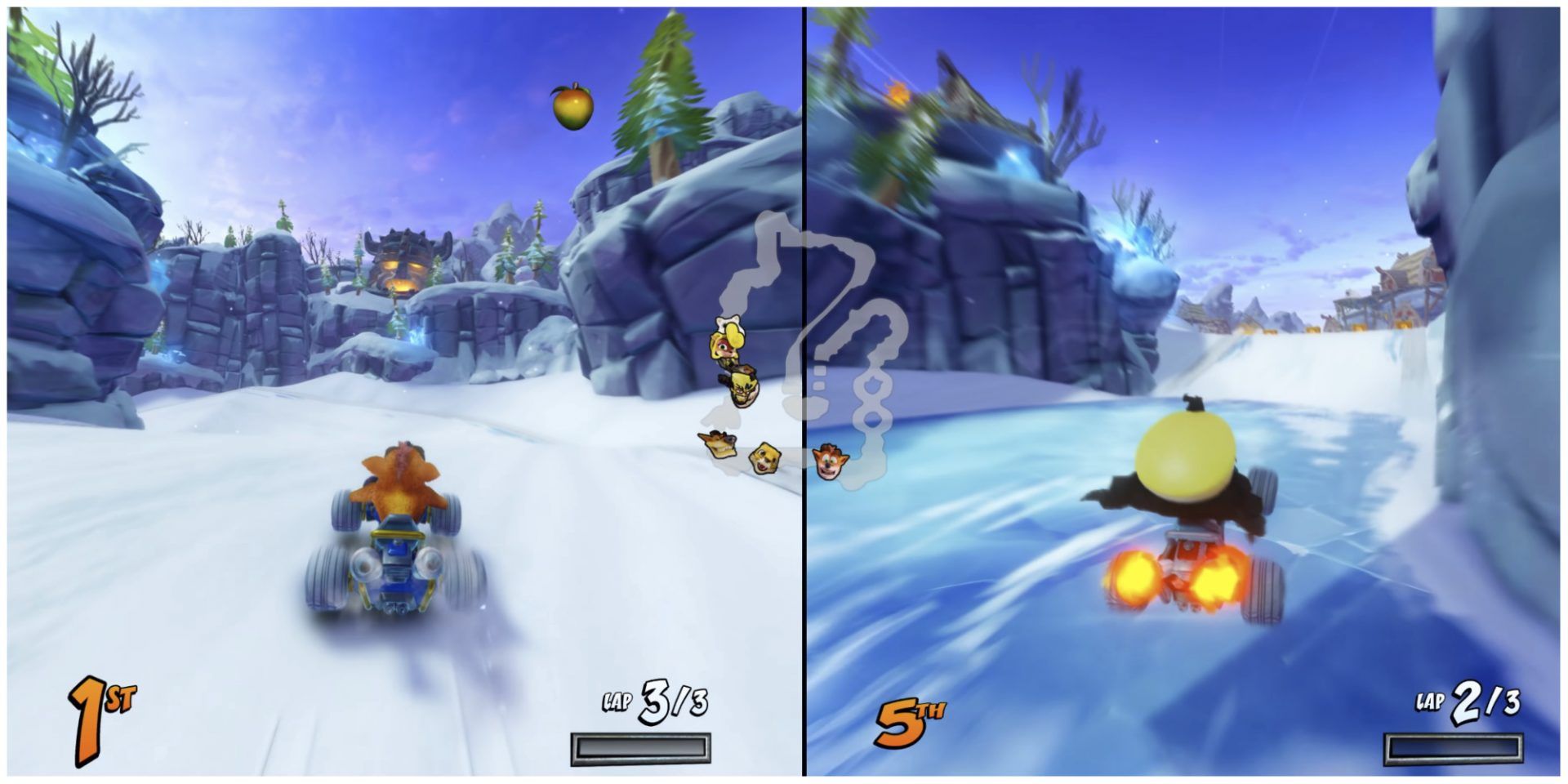 Crash Team Racing Nitro-Fueled Split Screen Gameplay Crash and Dr. Neo Cortex