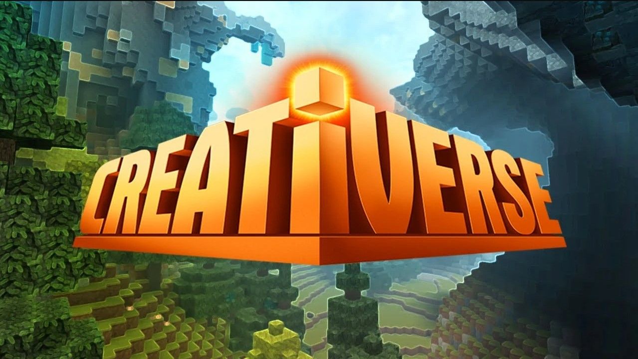 A blocked-out world with the Creativerse logo in the front