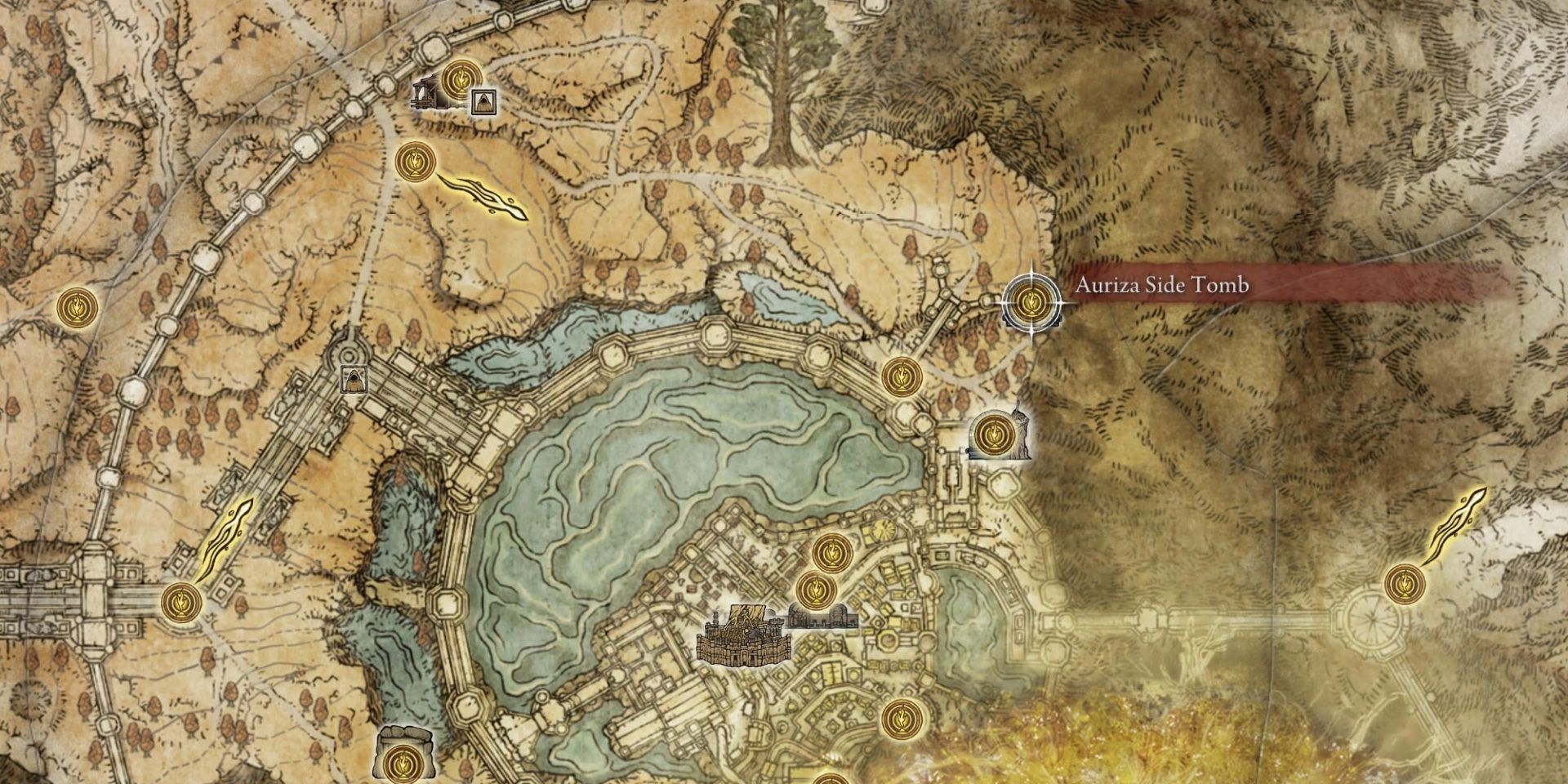 Elden Ring Auriza Side Tomb Map