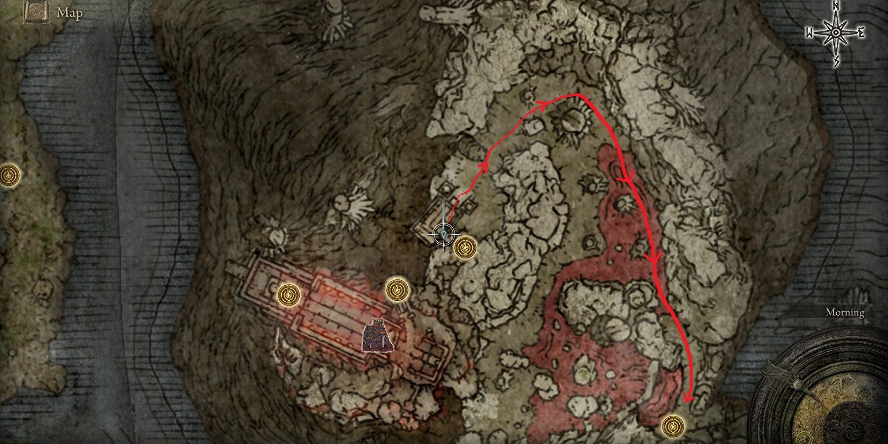 Elden Ring map of Mohgwyn Palace