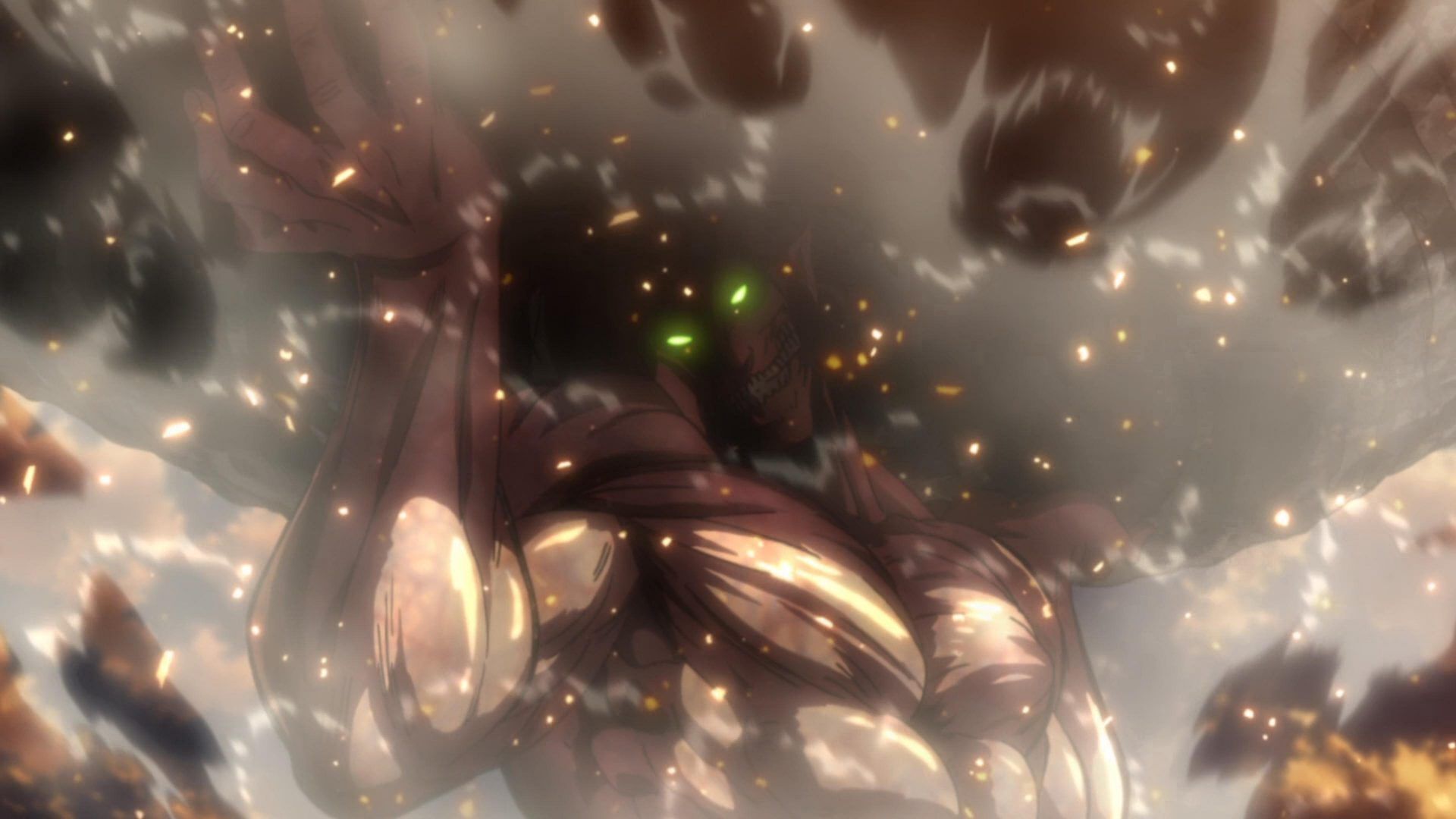 Eren as Attack Titan Carries Boulder