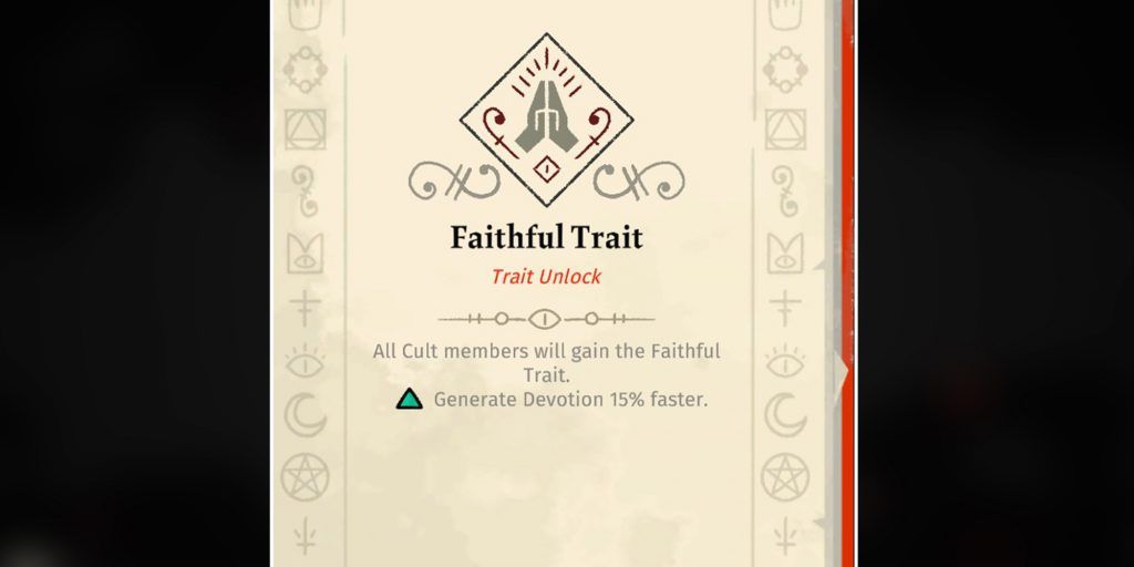Faithful Trait In Cult Of The Lamb