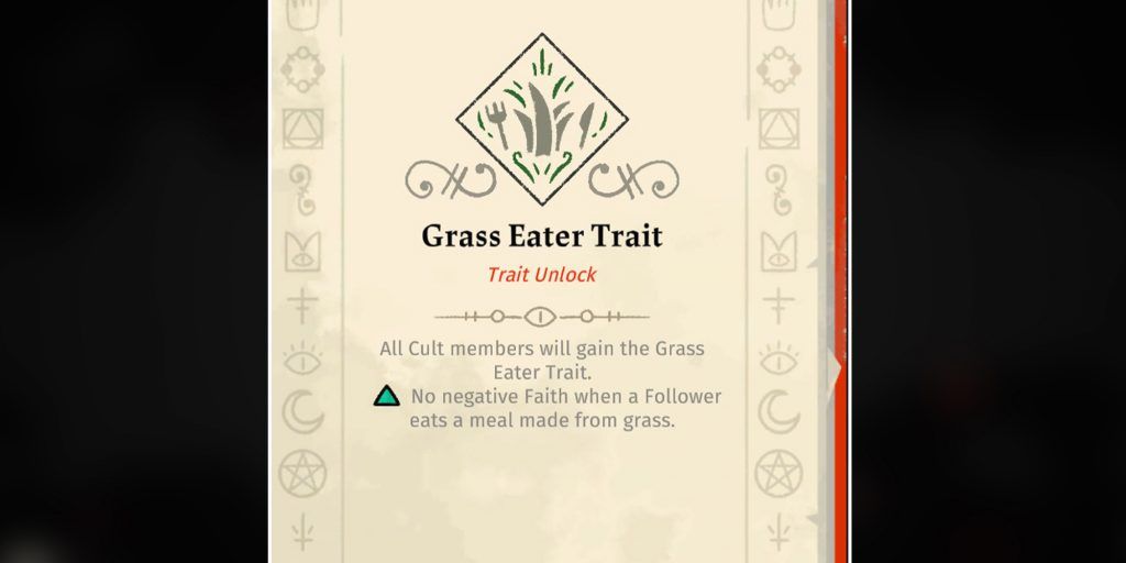 Grass Eater Trait In Cult Of The Lamb