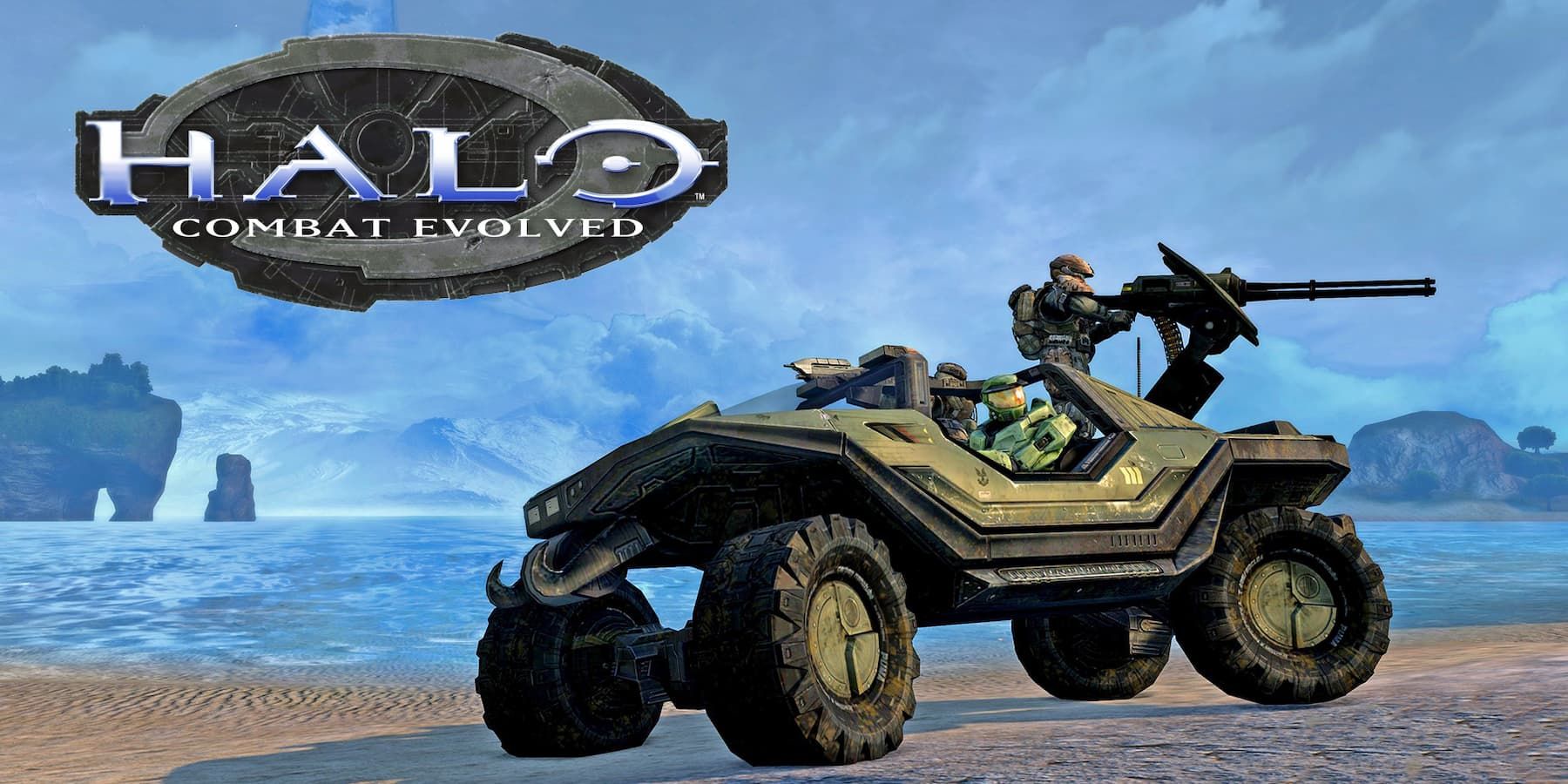 Halo Combat Evolved, Master Chief on a Warthog.