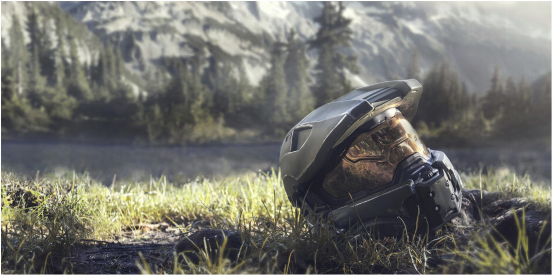 Halo Infinite Master Chief Helmet In Field