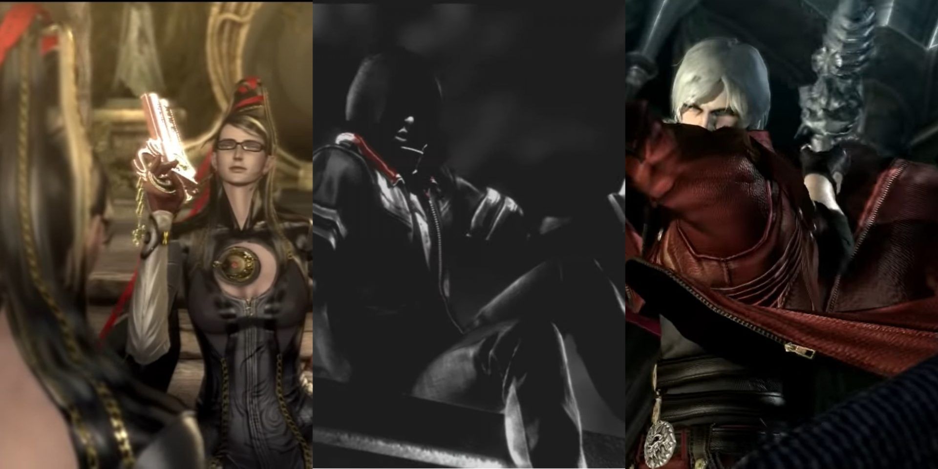 Bayonetta, Dante, and other heroes that become villains later in their respective games.