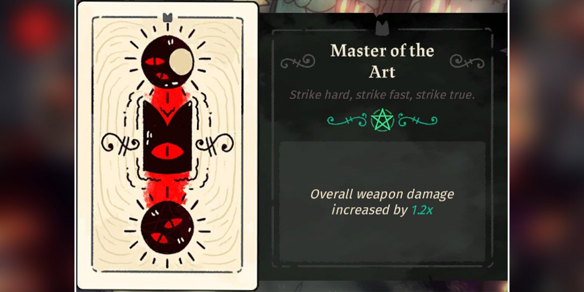 Master Of The Art Card In Cult Of The Lamb