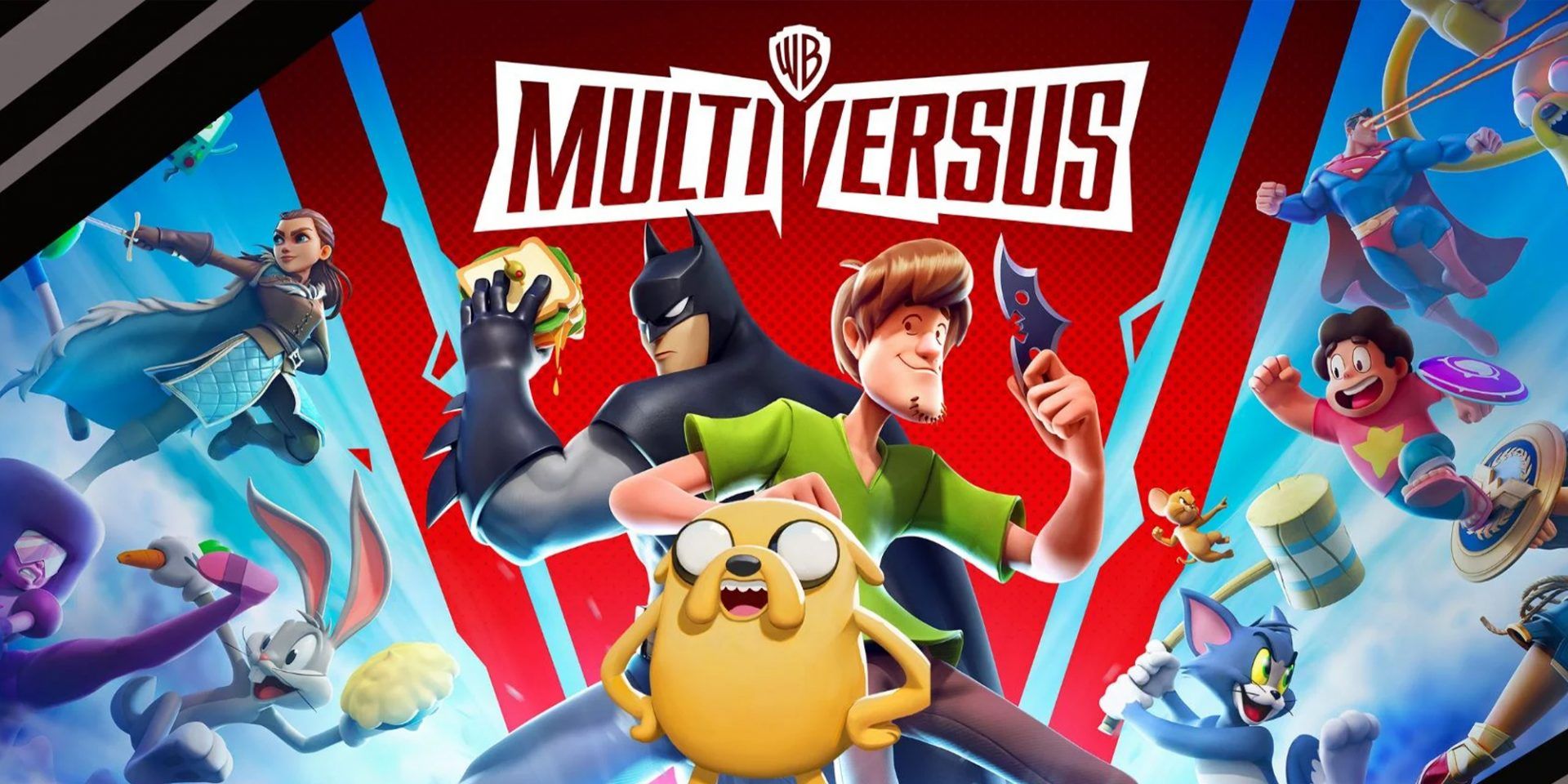 MultiVersus Logo With A Lot Of Characters Surrounding It