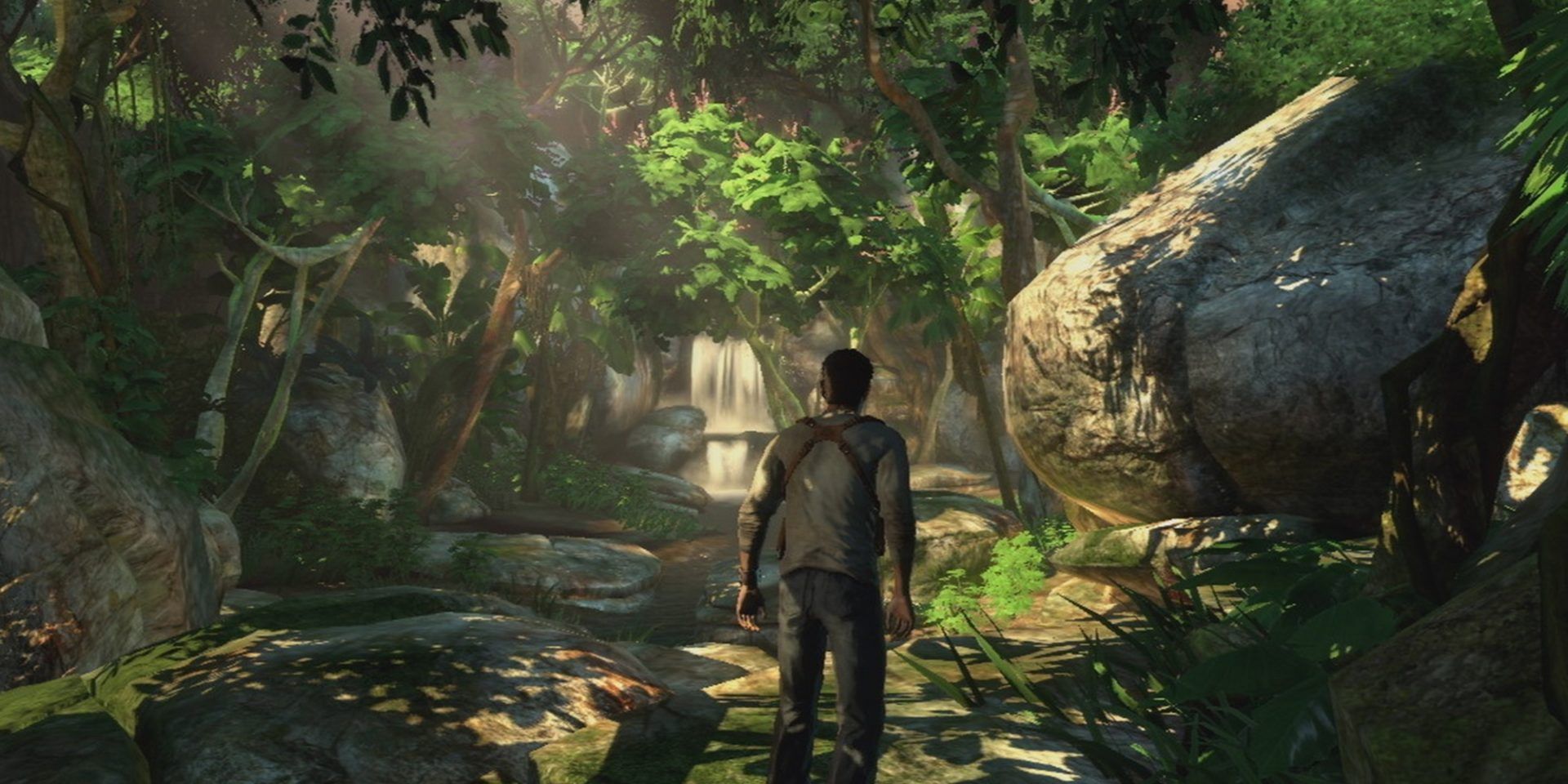 Nathan Drake In A Forest Area