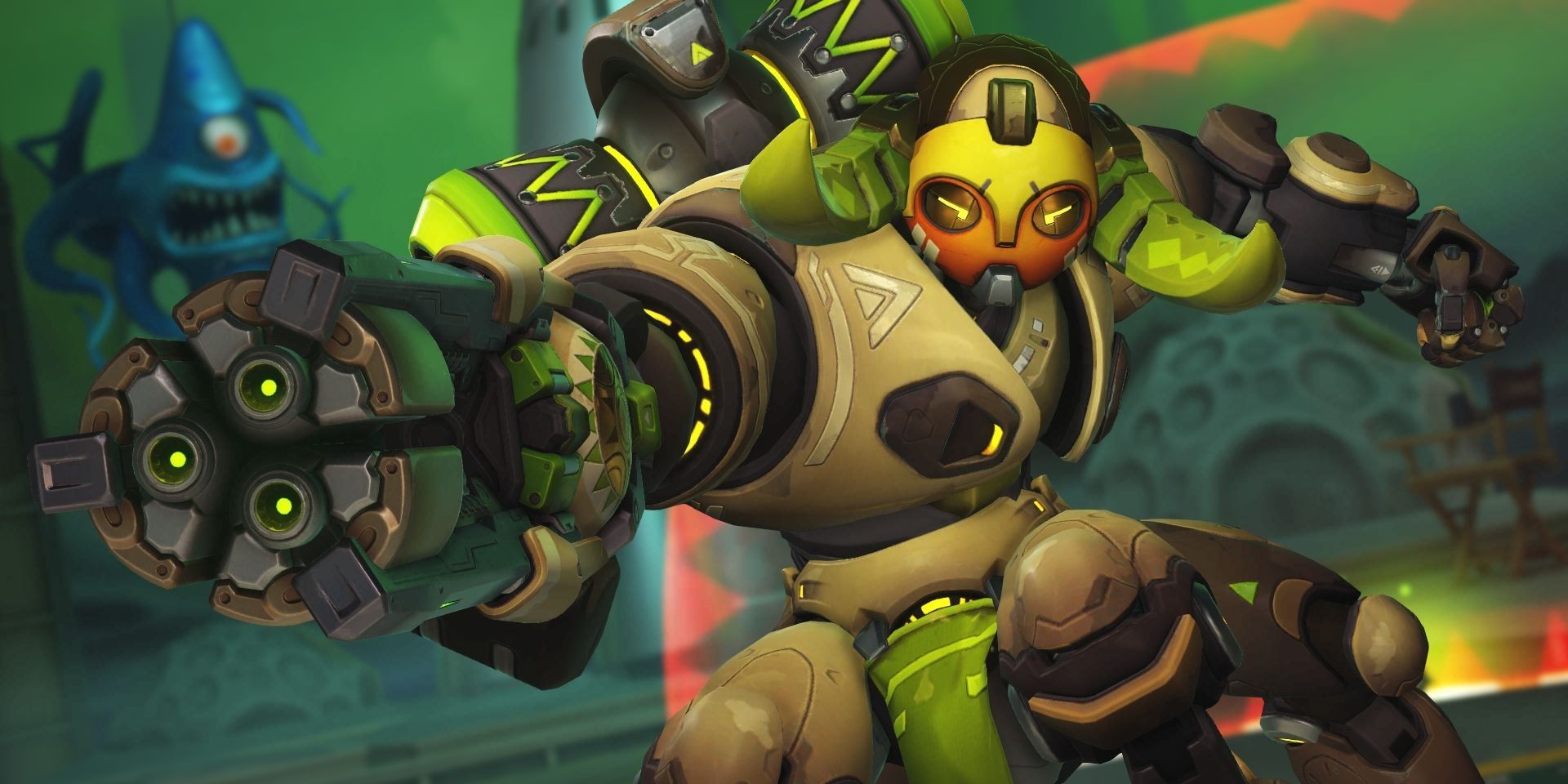 Orisa in a play of the game pose