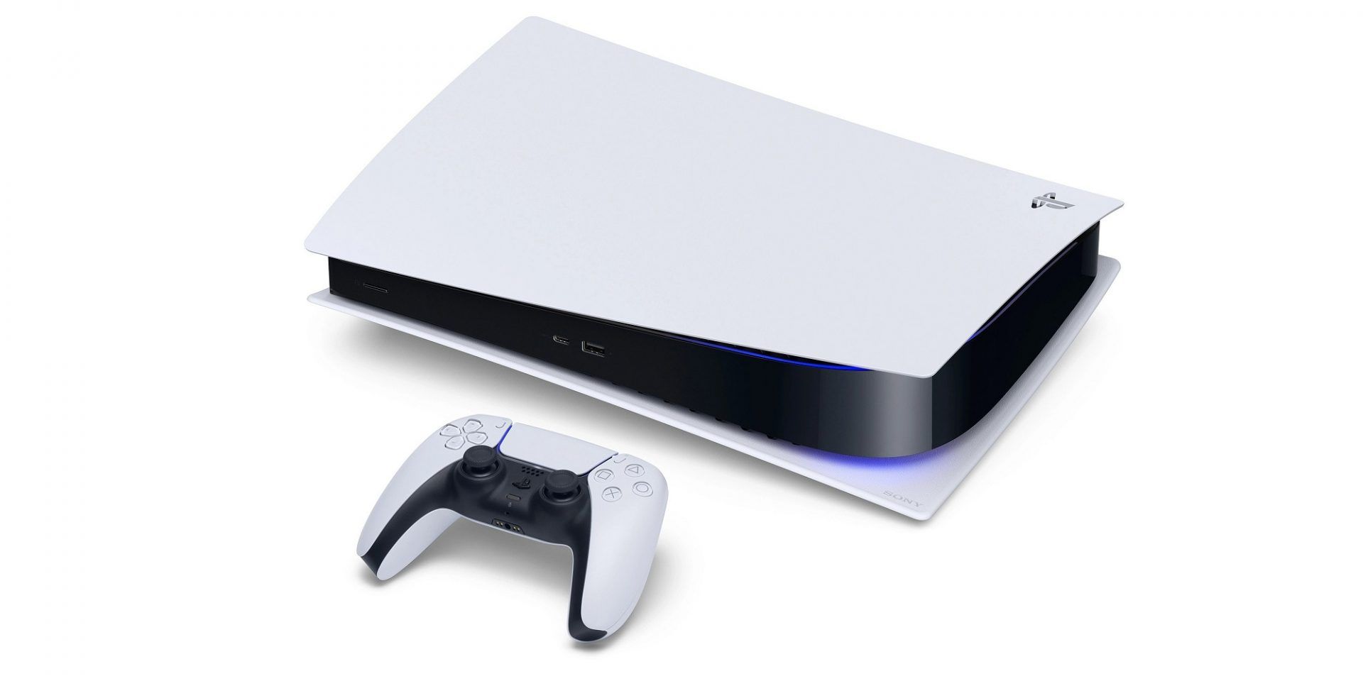 PlayStation 5 Render Sideways PS5 And Controller Settled Below