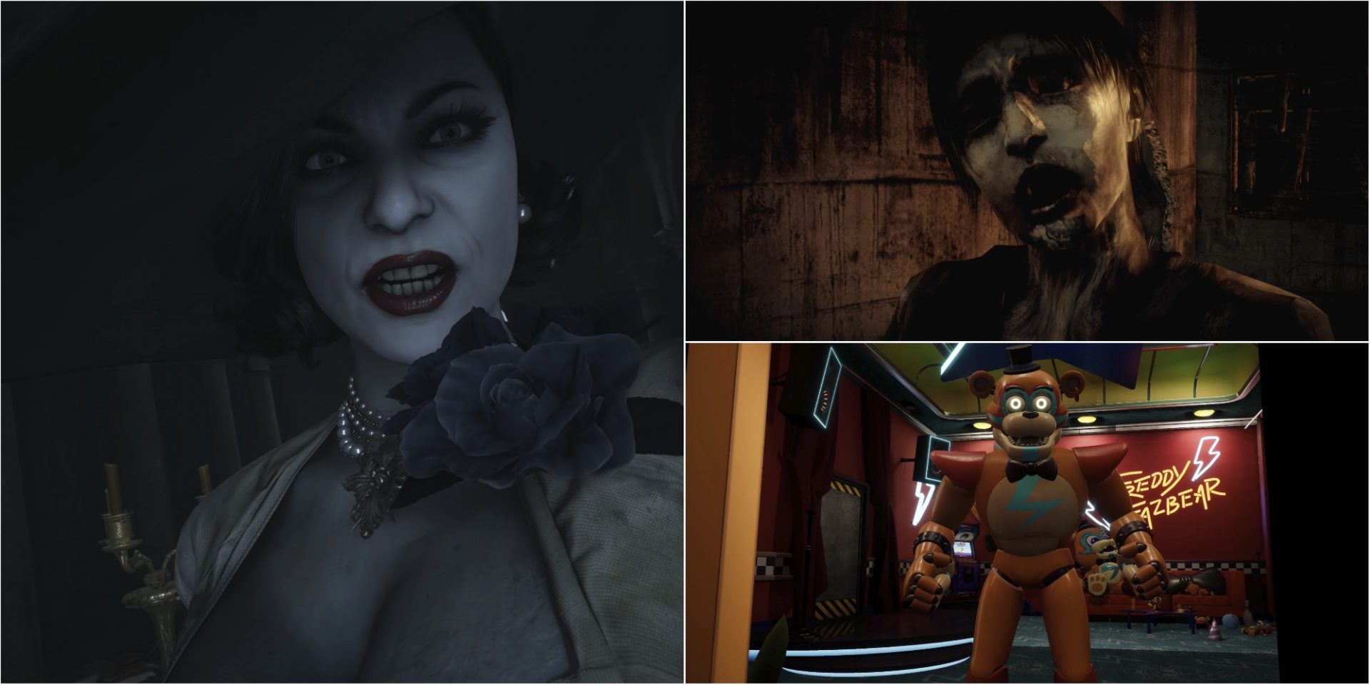 Resident Evil Village Lady Dimitrescu Fatal Frame Ghost Five Nights At Freddys Bear