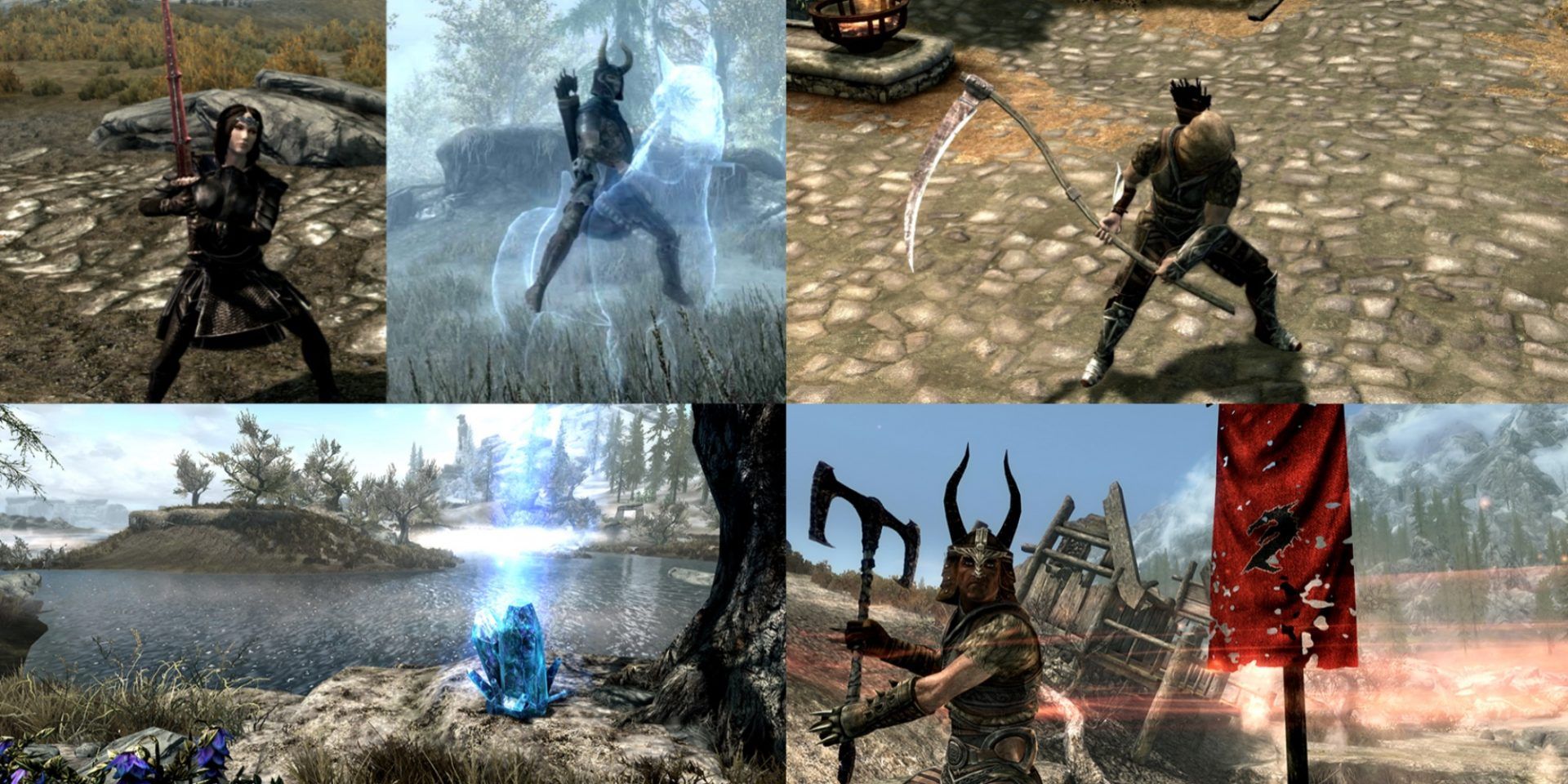 Various Mods in Skyrim from graphics to weapons enhancements