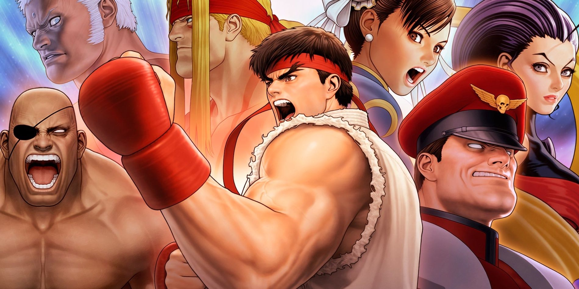 Street Fighter 30th Anniversary Collection Cover Ryu Chun Li Bison Sagat