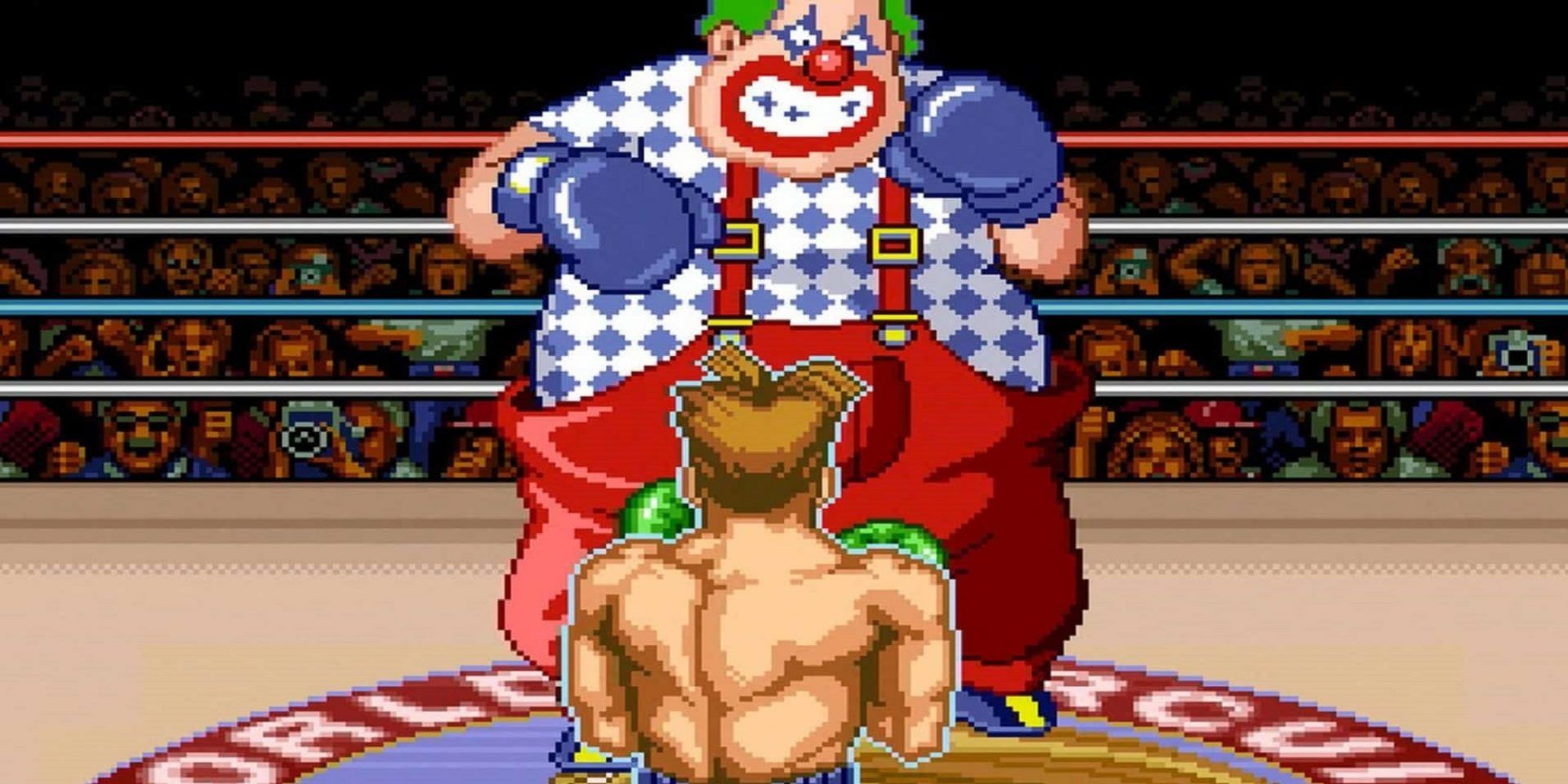 SNES Super Punch-Out!! Fighting Against Big Clown