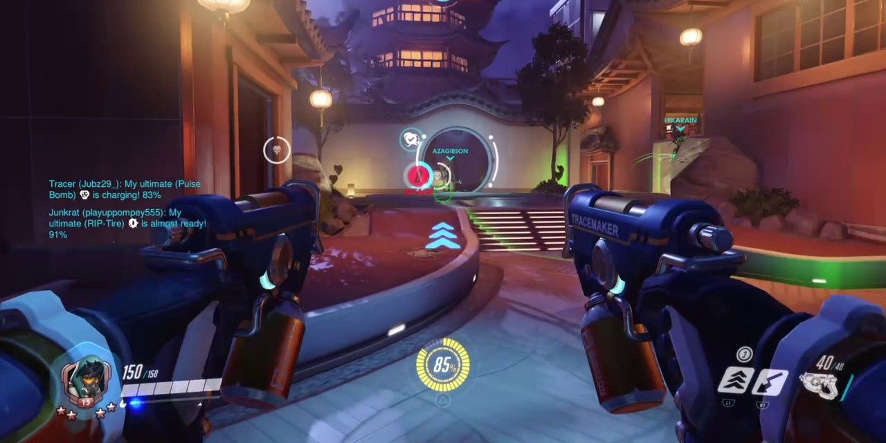 Tracer fighting on Lijiang Tower