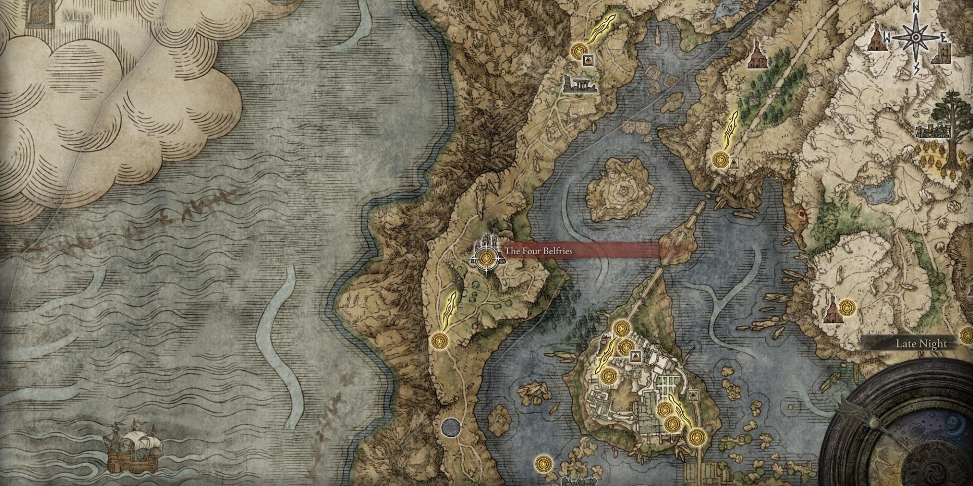 the four belfries elden ring map