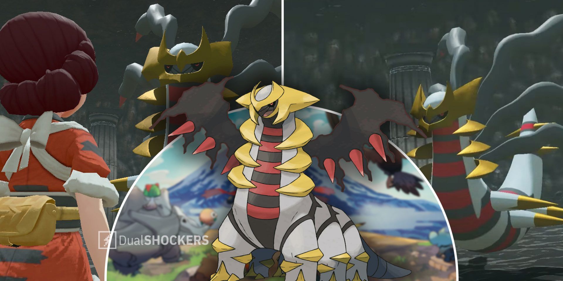 Shiny Dialga, Palkia, and Giratina Meet Origin Dialga [Pokémon Legends:  Arceus] 