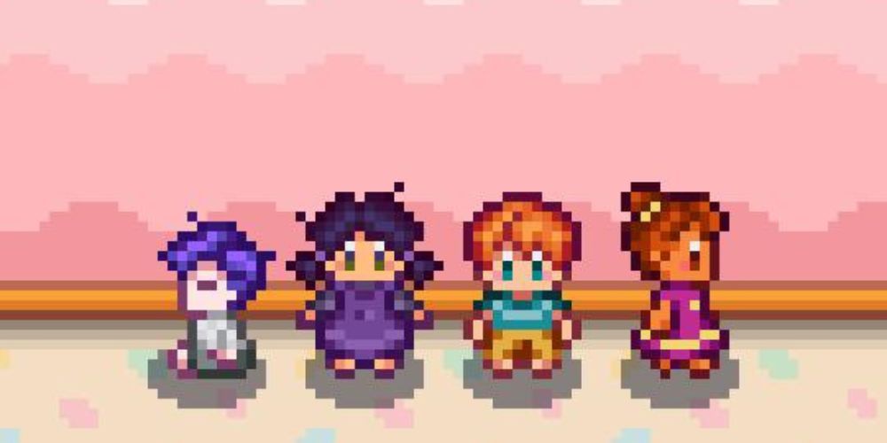 Four Stardew Valley toddlers.