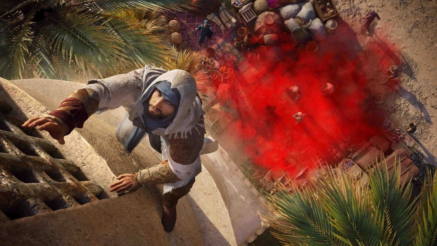 assassin's creed mirage main image basim parkour in baghdad