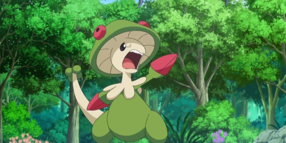 Breloom angry in the Pokemon Anime
