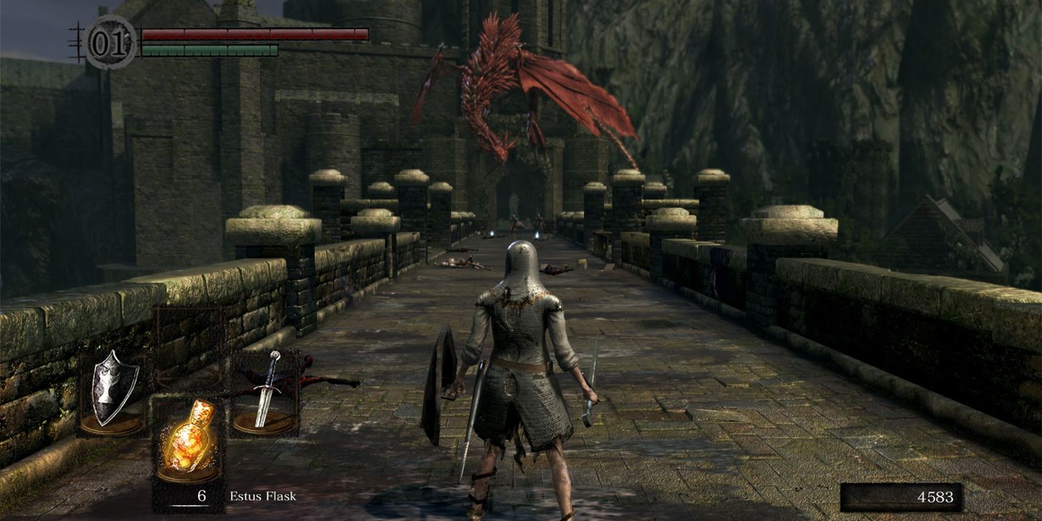 Dark Souls Dragon On The Bridge
