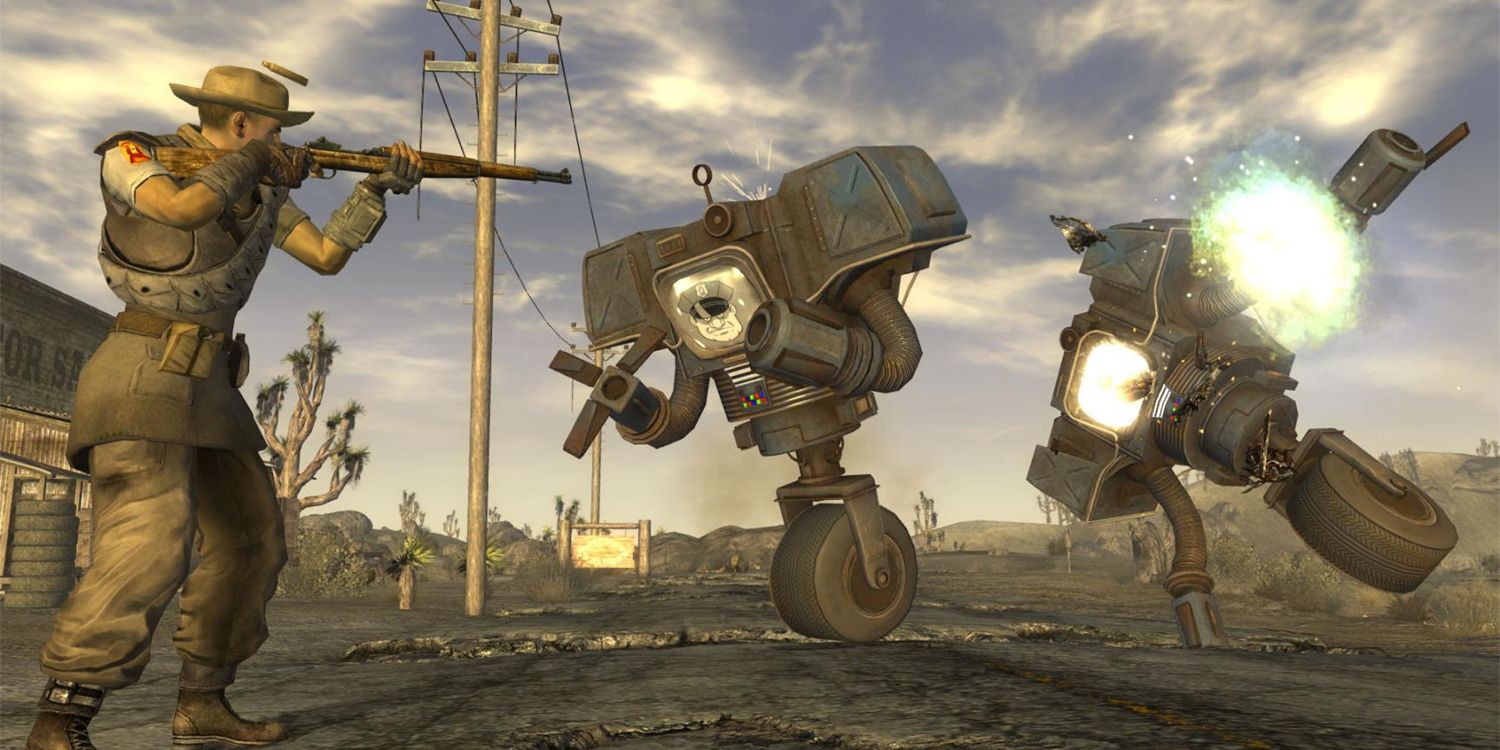 Fallout New Vegas Gunplay Against Robots
