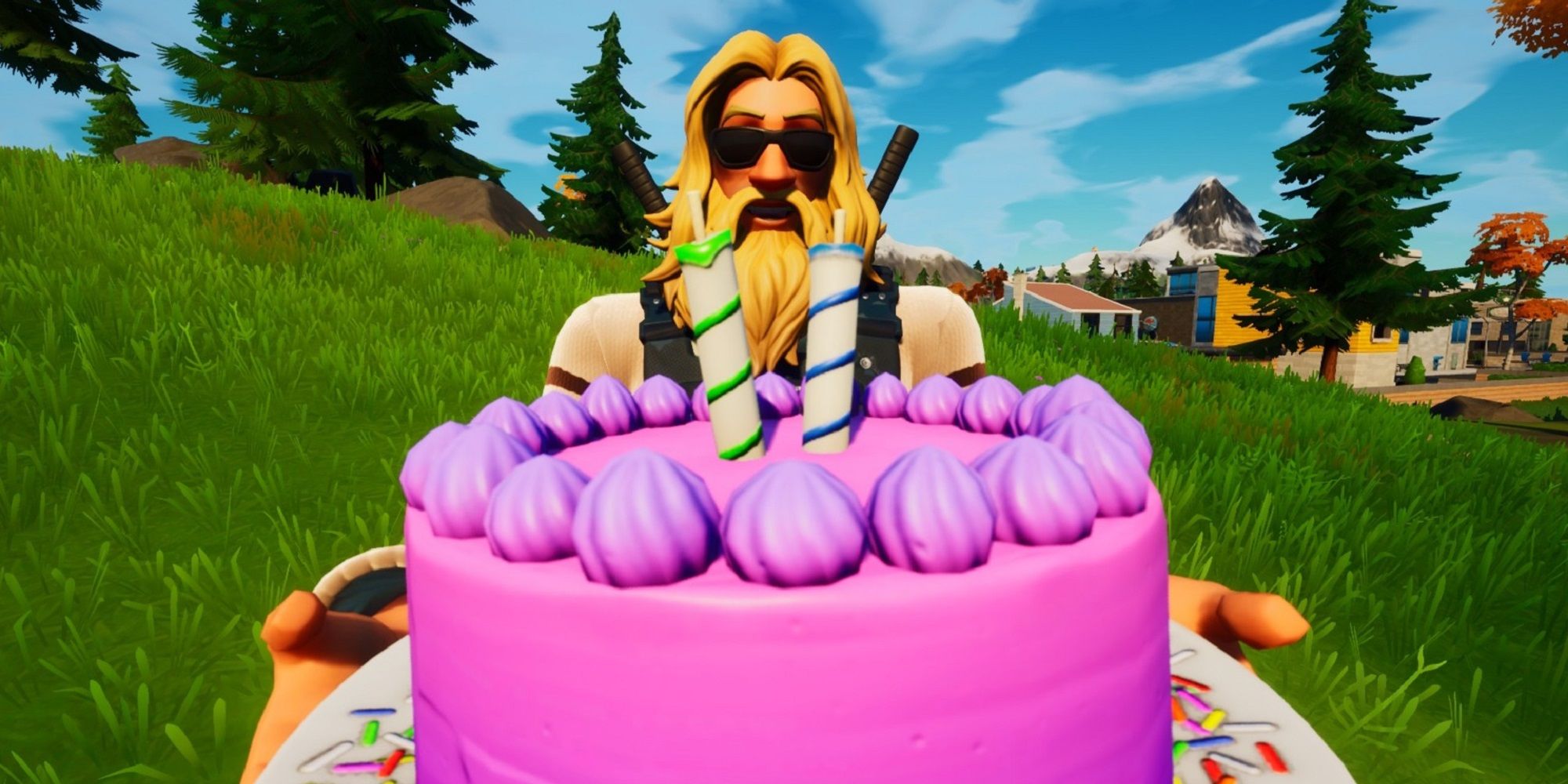Fortnite Birthday with Jonesy and cake