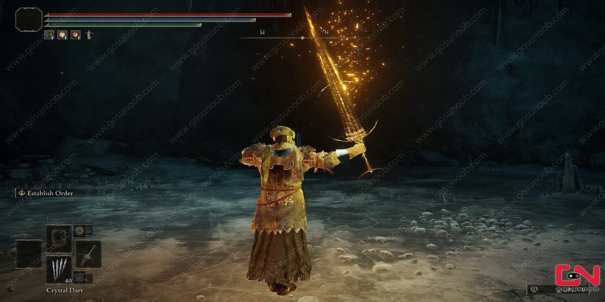 Player Saluting and holding Golden Order Greatsword