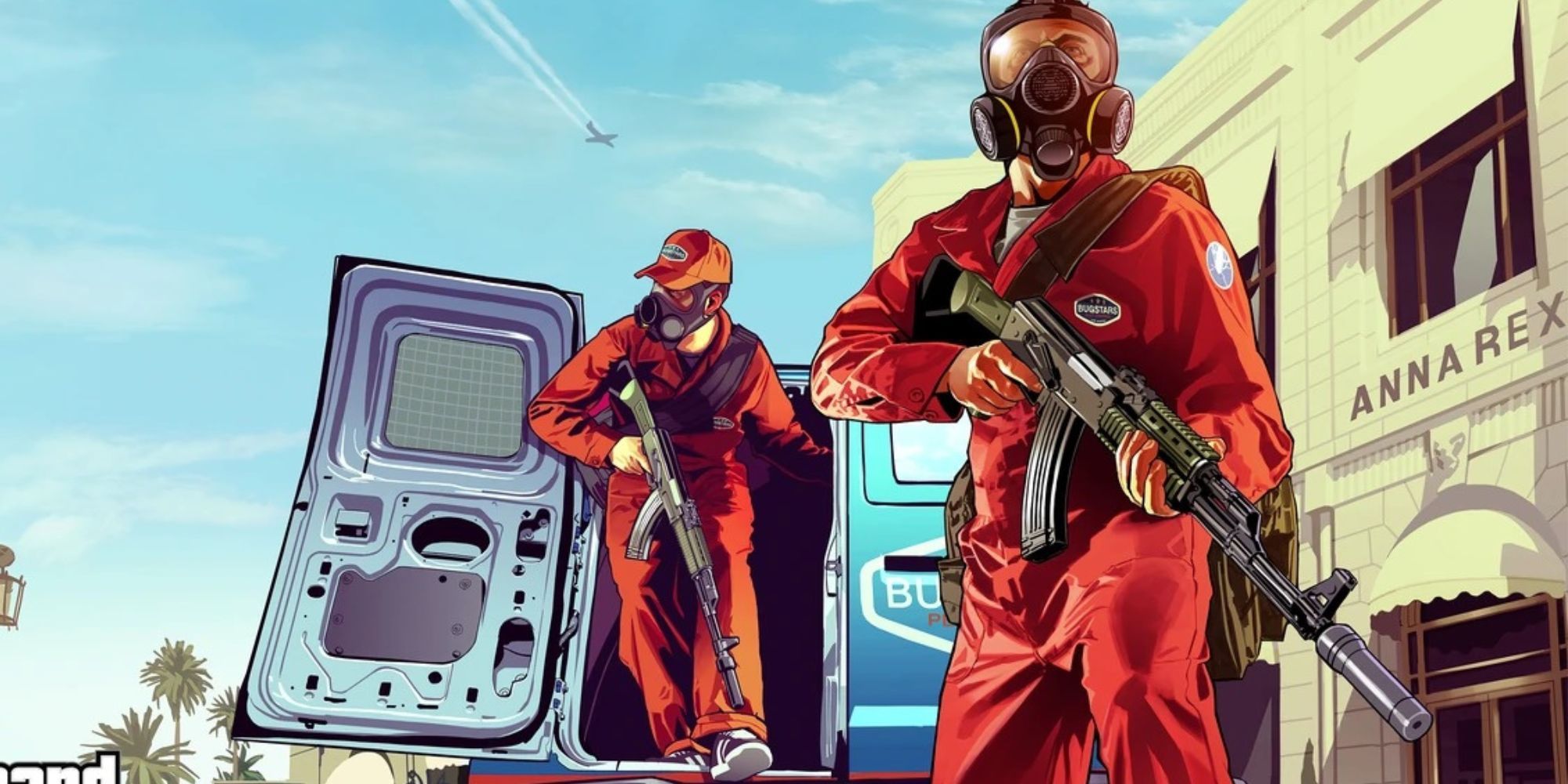 Grand Theft Auto two guys carryng a AK-47