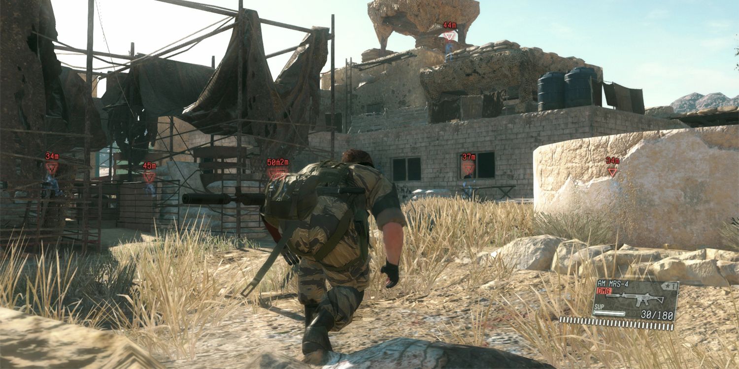 Metal Gear Solid 5 Solid Snake Sneaking Around