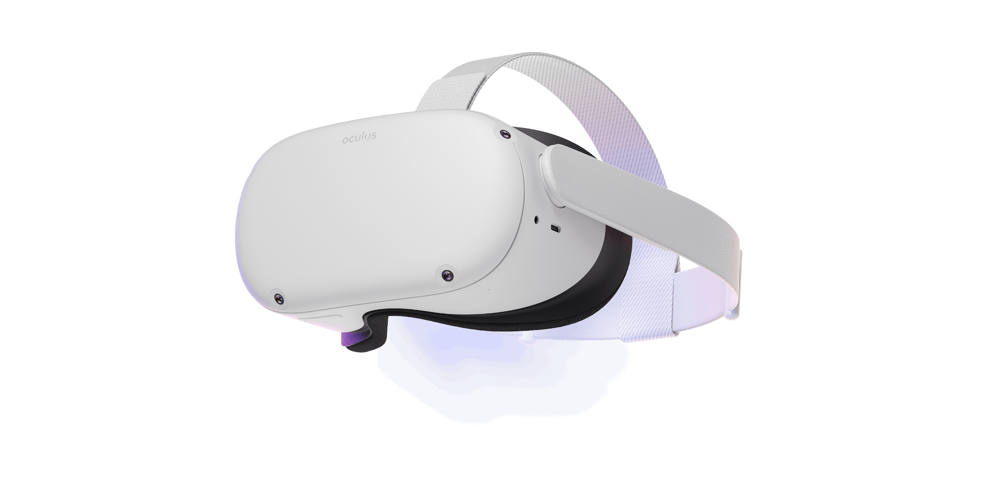oculus quest 2 in front of white background