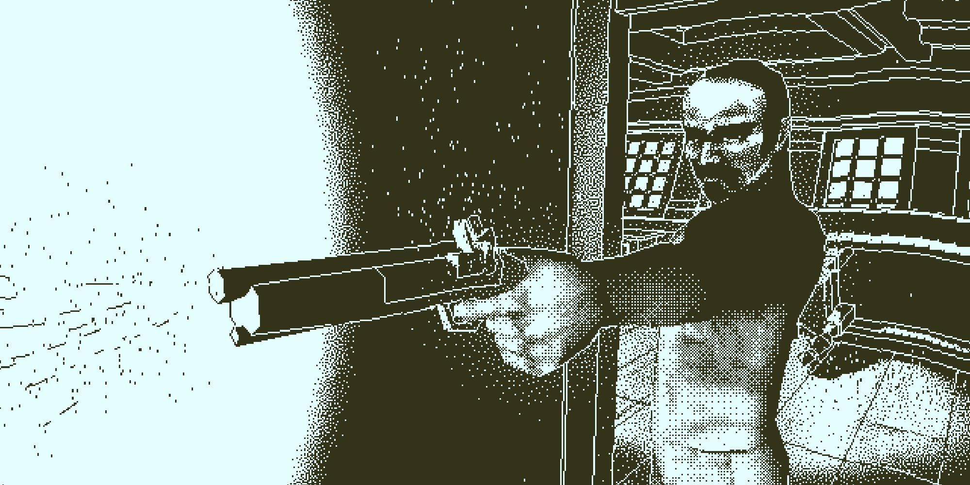 The captain shooting his pistol in Return of the Obra Dinn.