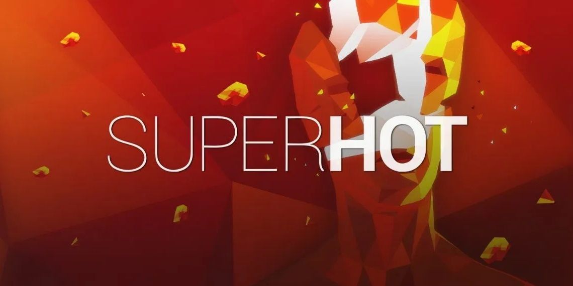 Superhot logo and enemy exploding