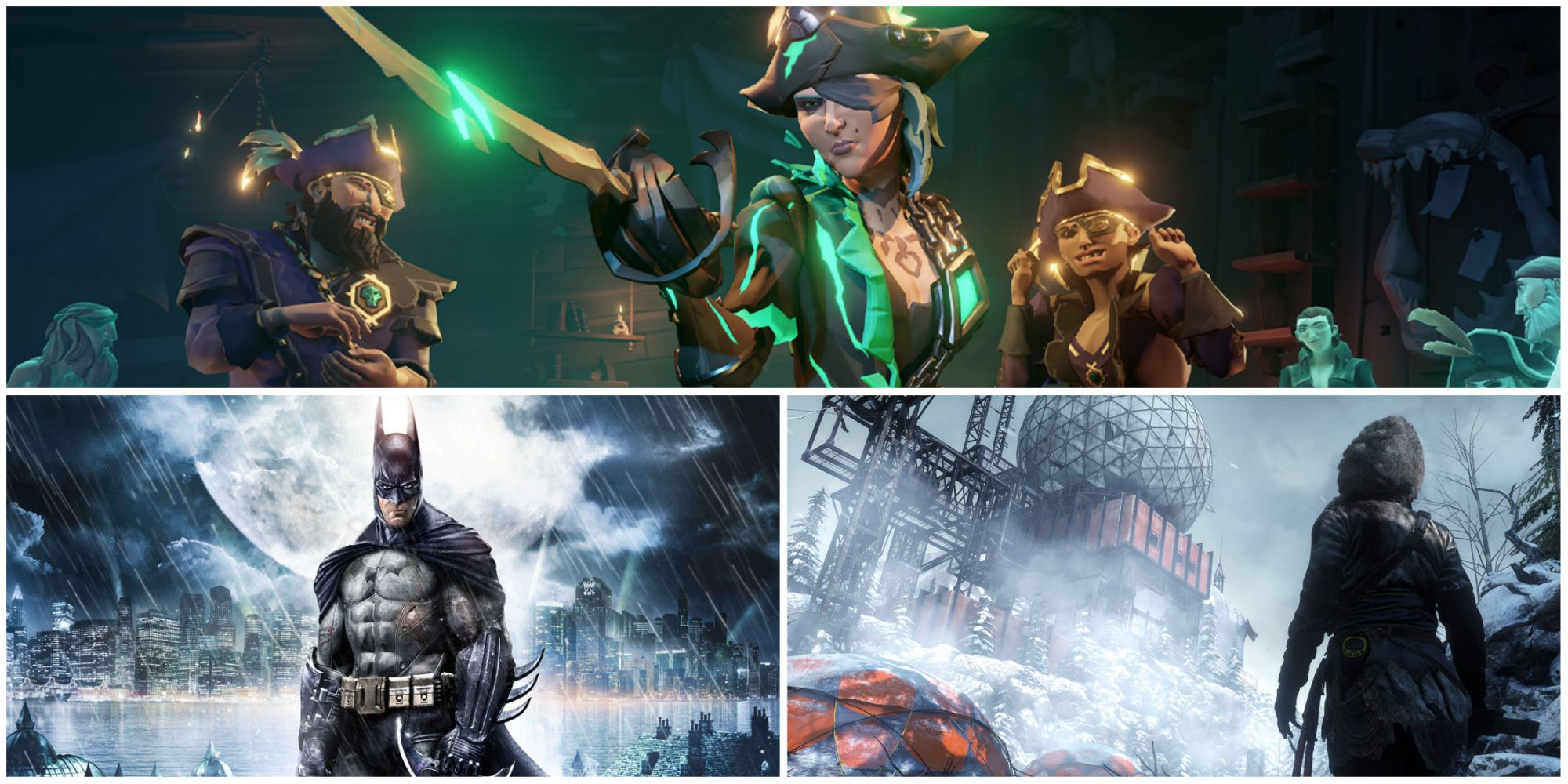 Sea Of Thieves, Batman Arkham Asylum, And Rise Of The Tomb Raider