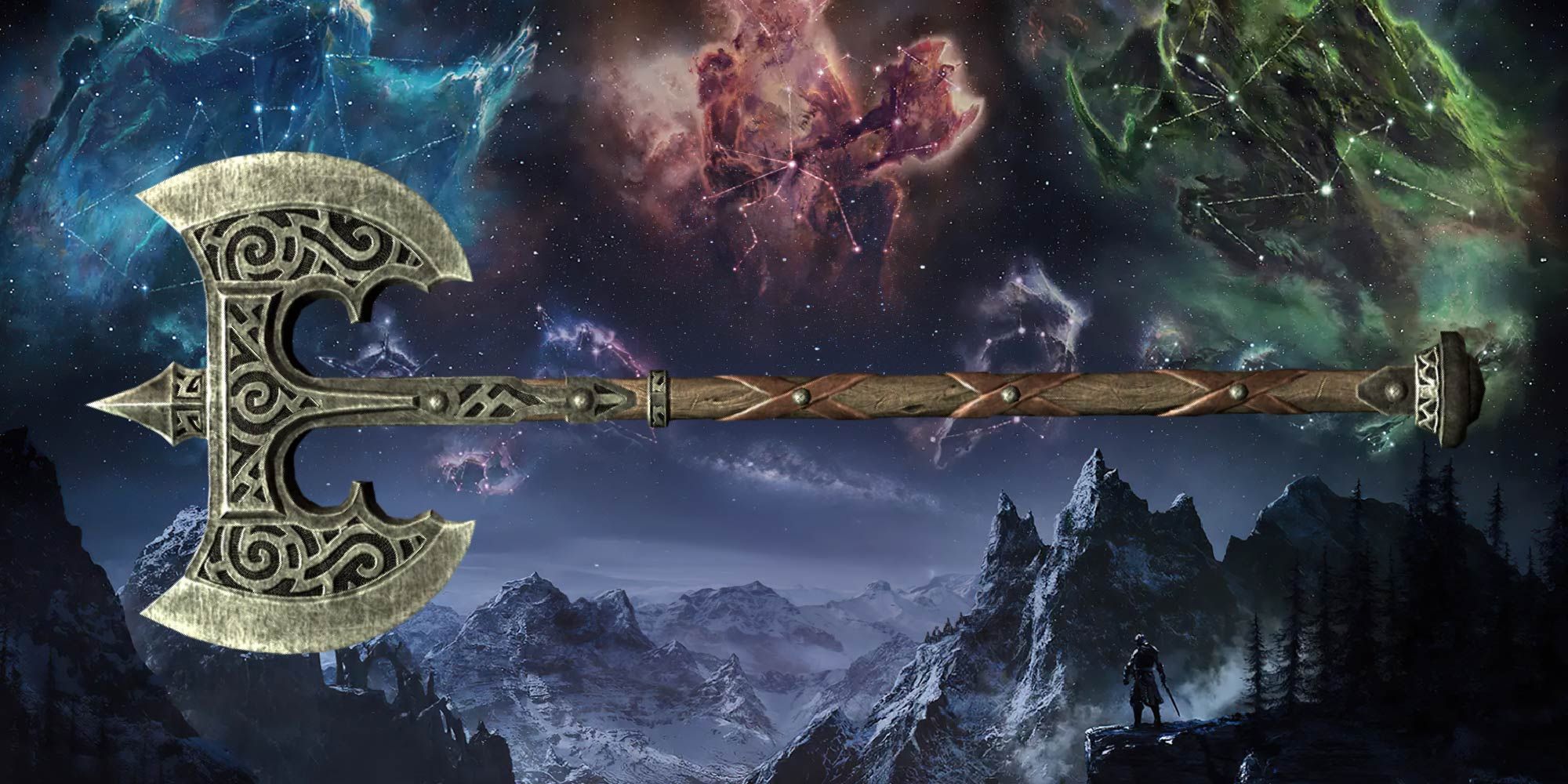 Skyrim 10 Best Two Handed Weapons In The Game Ranked   Skyrim Steel Battleaxe 