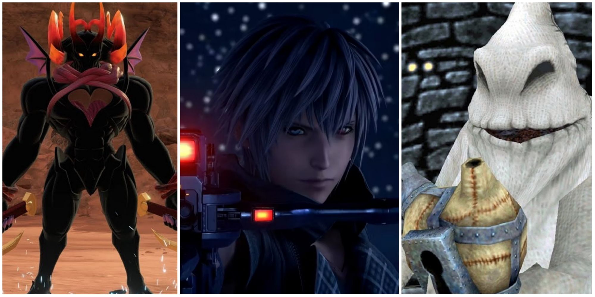 Three Different Bosses In Kingdom Hearts Series
