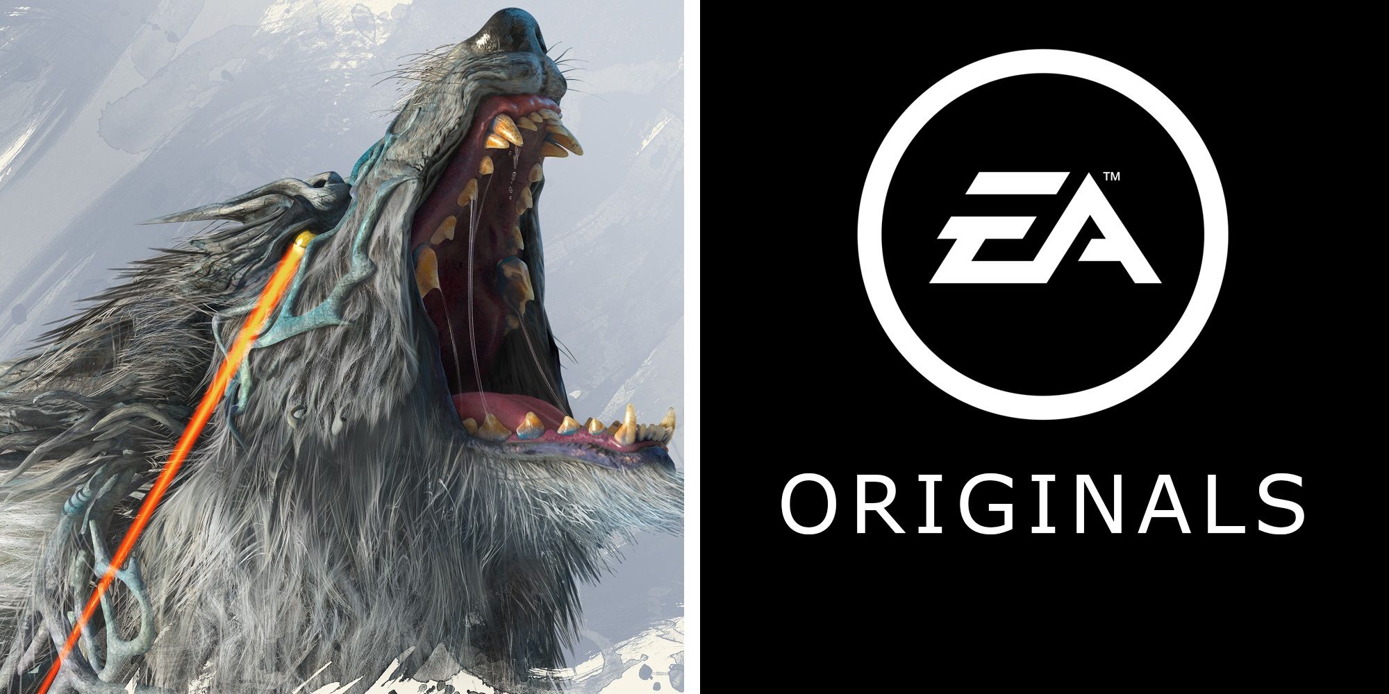 Wild Hearts Wolf Art On The Left, EA Originals Logo On The Right