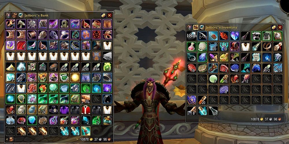 Neatly sorted inventory in WoW