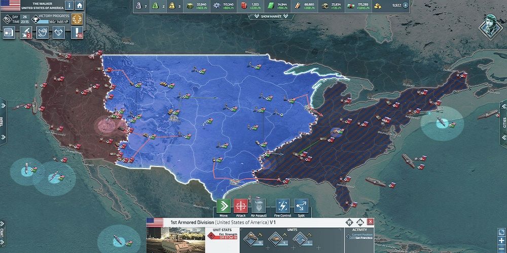 Players wagging war inside the USA