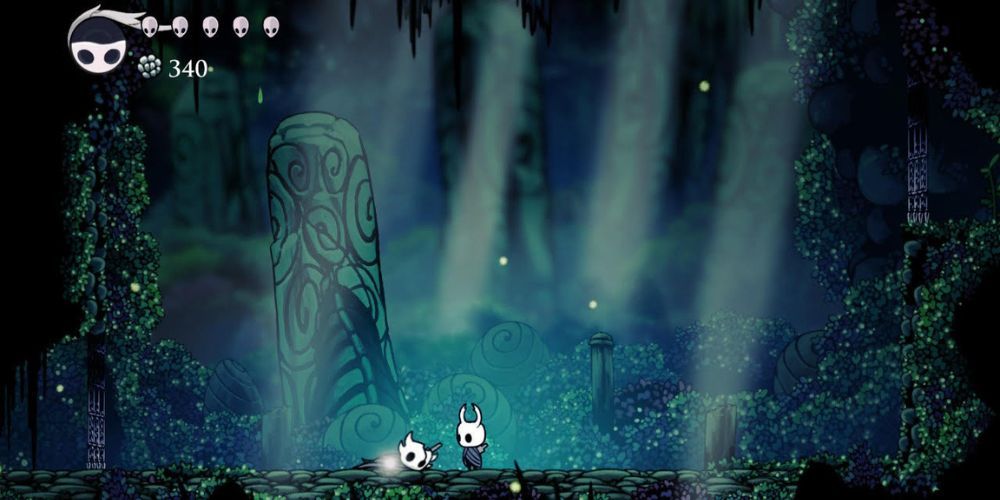 Hollow Knight in the Hornet fight area. 