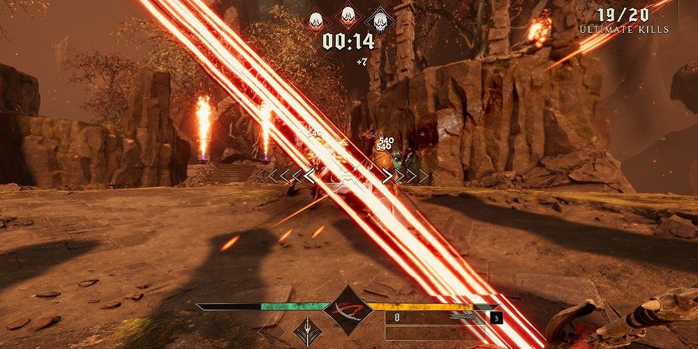 Terminus sword Ultimate ability slashes through demons